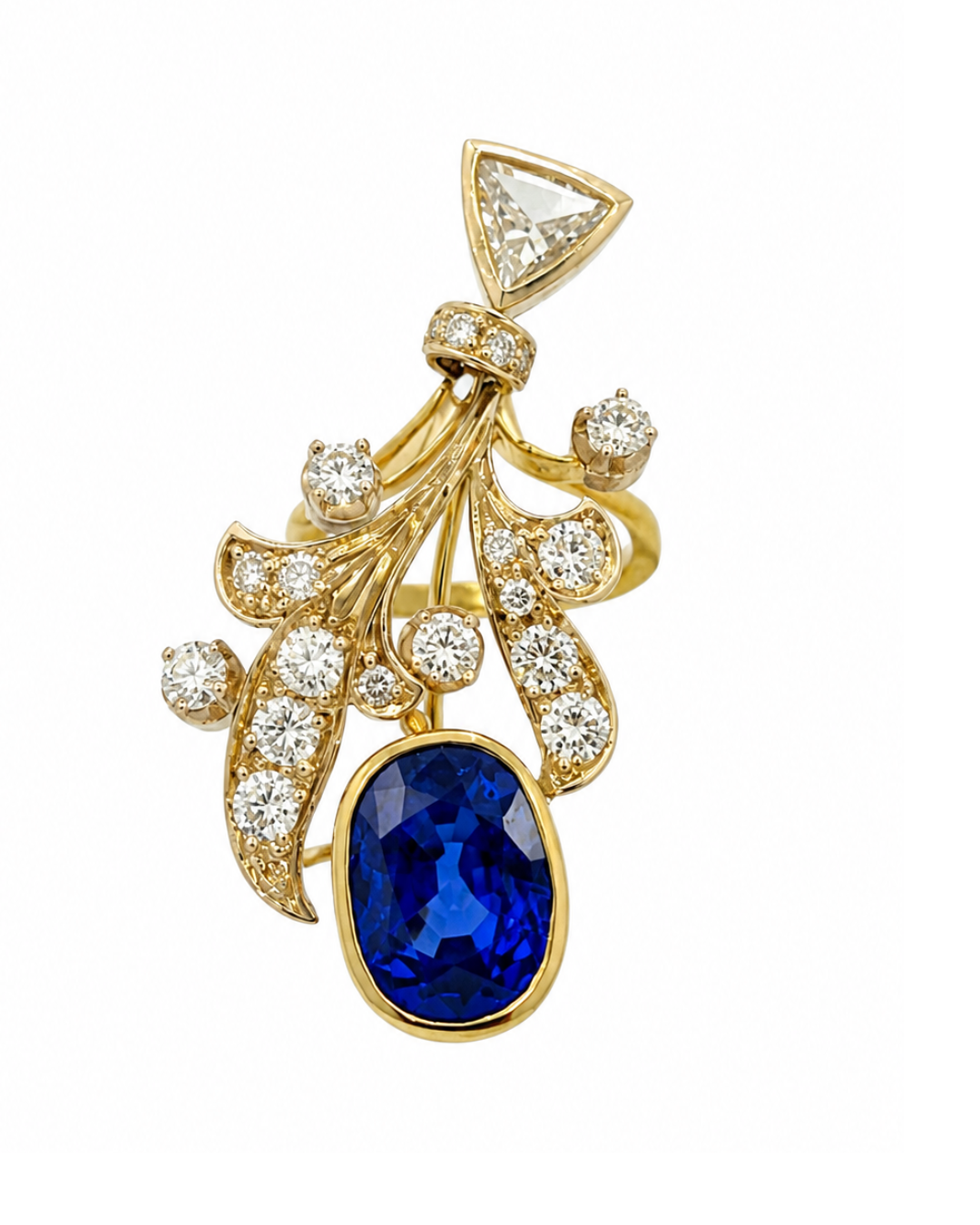 anello fiore blu