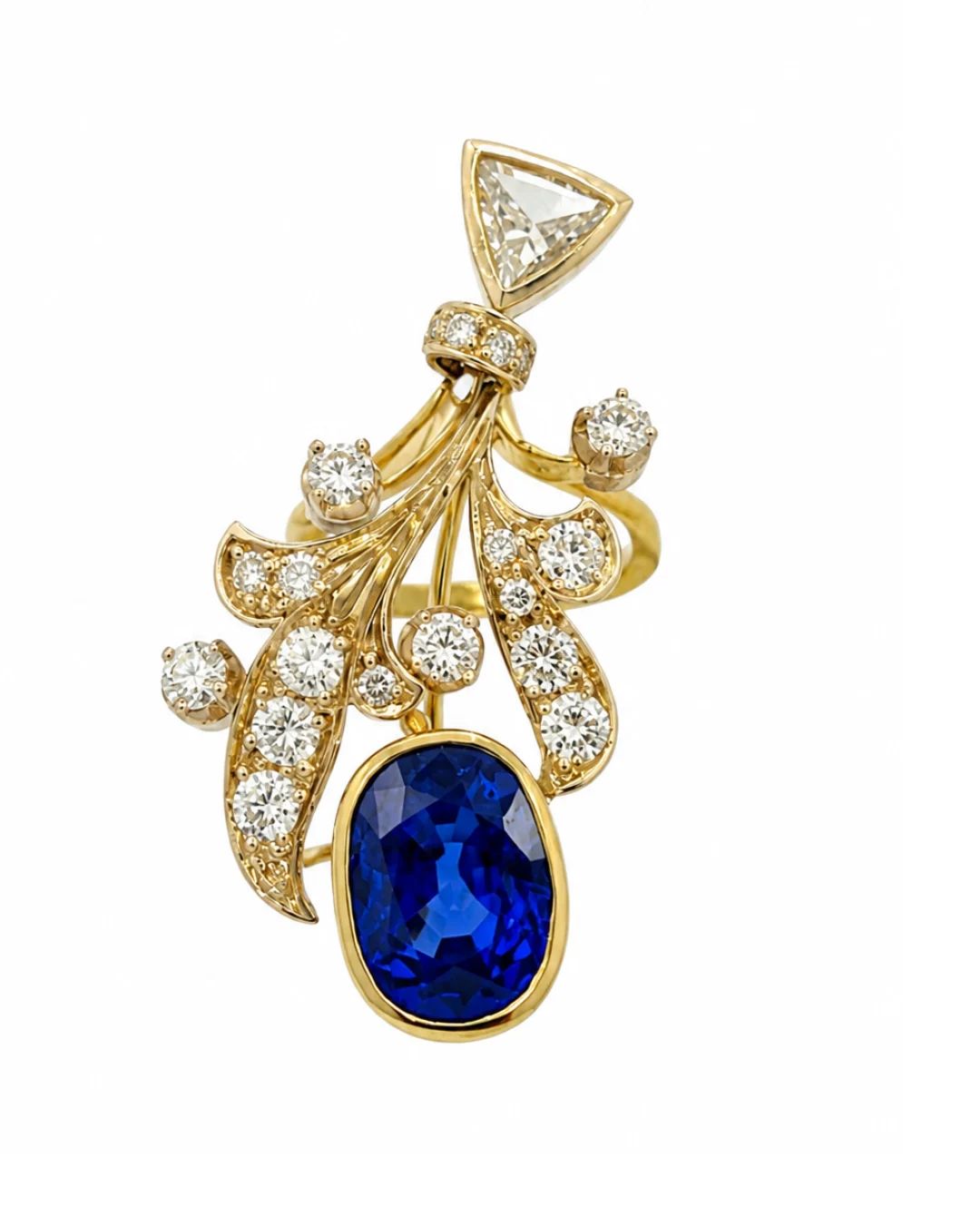 anello fiore blu